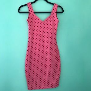 Vintage 80s 90s pink polkadot dress punk grunge
